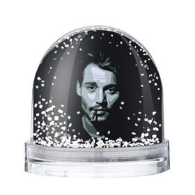 Снежный шар с принтом Джонни Депп в Новосибирске, Пластик | Изображение внутри шара печатается на глянцевой фотобумаге с двух сторон | johnny depp | джонни депп