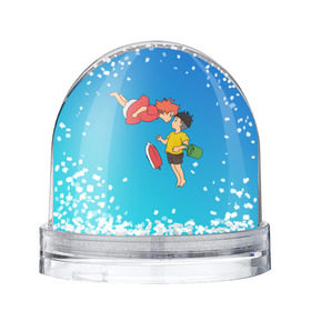 Снежный шар с принтом Рыбка в Новосибирске, Пластик | Изображение внутри шара печатается на глянцевой фотобумаге с двух сторон | anime | ponyo | аниме | миядзаки | поньо