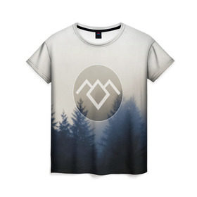 Женская футболка 3D с принтом Twin Peaks в Новосибирске, 100% полиэфир ( синтетическое хлопкоподобное полотно) | прямой крой, круглый вырез горловины, длина до линии бедер | twin peaks | лес | лора палмер | ночь | огонь | сова | сосны | твин пикс