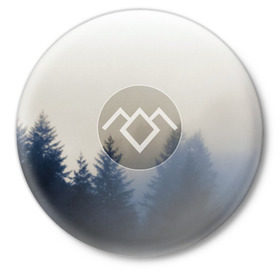 Значок с принтом Twin Peaks в Новосибирске,  металл | круглая форма, металлическая застежка в виде булавки | twin peaks | лес | лора палмер | ночь | огонь | сова | сосны | твин пикс