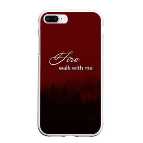 Чехол для iPhone 7Plus/8 Plus матовый с принтом Twin Peaks в Новосибирске, Силикон | Область печати: задняя сторона чехла, без боковых панелей | twin peaks | лес | лора палмер | ночь | огонь | сова | сосны | твин пикс