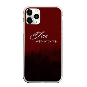 Чехол для iPhone 11 Pro матовый с принтом Twin Peaks в Новосибирске, Силикон |  | twin peaks | лес | лора палмер | ночь | огонь | сова | сосны | твин пикс