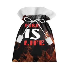 Подарочный 3D мешок с принтом Fire is life (Огонь это жизнь) в Новосибирске, 100% полиэстер | Размер: 29*39 см | fire | is | life | алфавит | английский | большие | буквы | горит | жар | клевая | надпись | огонь | огонь это жизнь | пламя | пожар | полымя | прикольная | пыл | свет | слово | цитата