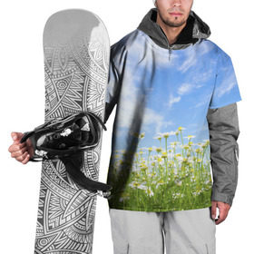 Накидка на куртку 3D с принтом Ромашковое поле в Новосибирске, 100% полиэстер |  | Тематика изображения на принте: желтый | красный | любовь | новинки | подарок | розы | сердце | текстура | тюльпаны | цветы