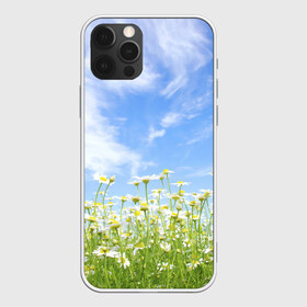 Чехол для iPhone 12 Pro Max с принтом Ромашковое поле в Новосибирске, Силикон |  | желтый | красный | любовь | новинки | подарок | розы | сердце | текстура | тюльпаны | цветы