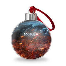 Ёлочный шар с принтом Mass Effect в Новосибирске, Пластик | Диаметр: 77 мм | n7 | shepard | галактика | жнец | космос | масс | нормандия | планета | шепард | эффект