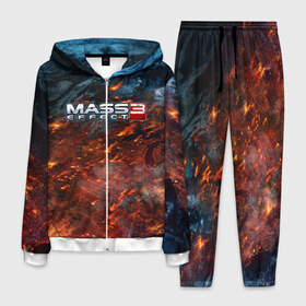 Мужской костюм 3D с принтом Mass Effect в Новосибирске, 100% полиэстер | Манжеты и пояс оформлены тканевой резинкой, двухслойный капюшон со шнурком для регулировки, карманы спереди | n7 | shepard | галактика | жнец | космос | масс | нормандия | планета | шепард | эффект