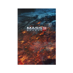 Обложка для паспорта матовая кожа с принтом Mass Effect в Новосибирске, натуральная матовая кожа | размер 19,3 х 13,7 см; прозрачные пластиковые крепления | n7 | shepard | галактика | жнец | космос | масс | нормандия | планета | шепард | эффект