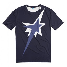 Мужская футболка 3D с принтом Star in star в Новосибирске, 100% полиэфир | прямой крой, круглый вырез горловины, длина до линии бедер | fashion | абстракция | звезда | мода
