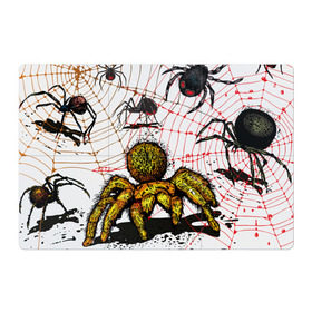 Магнитный плакат 3Х2 с принтом Тарантул в Новосибирске, Полимерный материал с магнитным слоем | 6 деталей размером 9*9 см | spider | паук | паутина | тарантул