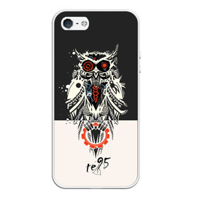 Чехол для iPhone 5/5S матовый с принтом Owl в Новосибирске, Силикон | Область печати: задняя сторона чехла, без боковых панелей | three days grace