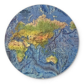 Коврик круглый с принтом Карта в Новосибирске, резина и полиэстер | круглая форма, изображение наносится на всю лицевую часть | Тематика изображения на принте: география | земля | мир