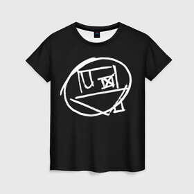 Женская футболка 3D с принтом Logo в Новосибирске, 100% полиэфир ( синтетическое хлопкоподобное полотно) | прямой крой, круглый вырез горловины, длина до линии бедер | art | logo | music | the neighbourhood | лого | музыка | поп | рок