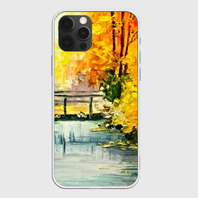 Чехол для iPhone 12 Pro Max с принтом Осень в Новосибирске, Силикон |  | живопись | картина | пейзаж