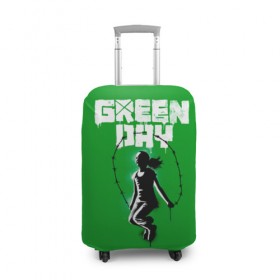Чехол для чемодана 3D с принтом Green Day в Новосибирске, 86% полиэфир, 14% спандекс | двустороннее нанесение принта, прорези для ручек и колес | american idiot | green day | грин дей | грин дэй