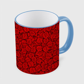 Кружка 3D с принтом Красные розы в Новосибирске, керамика | ёмкость 330 мл | 