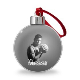 Ёлочный шар с принтом Leo Messi в Новосибирске, Пластик | Диаметр: 77 мм | barcelona | spanish | аргентина | барселона | испания | лео | месси | мяч | футбол | футболист