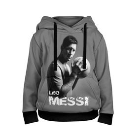 Детская толстовка 3D с принтом Leo Messi в Новосибирске, 100% полиэстер | двухслойный капюшон со шнурком для регулировки, мягкие манжеты на рукавах и по низу толстовки, спереди карман-кенгуру с мягким внутренним слоем | Тематика изображения на принте: barcelona | spanish | аргентина | барселона | испания | лео | месси | мяч | футбол | футболист