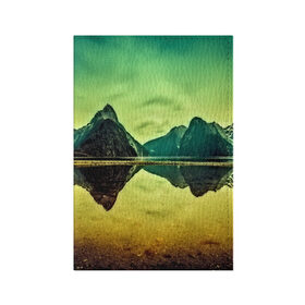 Обложка для паспорта матовая кожа с принтом Новая Зеландия в Новосибирске, натуральная матовая кожа | размер 19,3 х 13,7 см; прозрачные пластиковые крепления | humboldt | горы | деревья | долина | зелень | лес | небо | новая зеландия | облака | панорама | река | солнечно