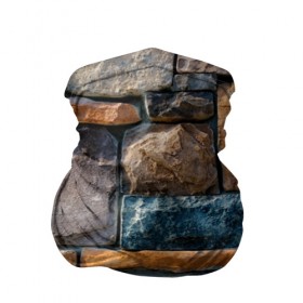 Бандана-труба 3D с принтом Камни в Новосибирске, 100% полиэстер, ткань с особыми свойствами — Activecool | плотность 150‒180 г/м2; хорошо тянется, но сохраняет форму | абстракция | камень | кирпич | кладка | мозаика | облицовка | текстура