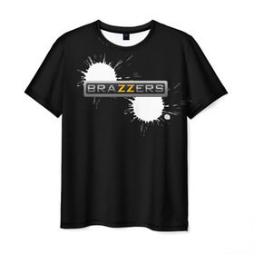 Мужская футболка 3D с принтом Brazzers в Новосибирске, 100% полиэфир | прямой крой, круглый вырез горловины, длина до линии бедер | 3d | brazzers | new | vip | браззерс | новые | популярные | прикольные | тренд | хит