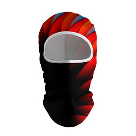 Балаклава 3D с принтом Абстрактные лепестки в Новосибирске, 100% полиэстер, ткань с особыми свойствами — Activecool | плотность 150–180 г/м2; хорошо тянется, но при этом сохраняет форму. Закрывает шею, вокруг отверстия для глаз кайма. Единый размер | Тематика изображения на принте: красный | черный | яркий