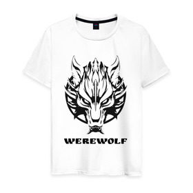 Мужская футболка хлопок с принтом Werewolf (оборотень) в Новосибирске, 100% хлопок | прямой крой, круглый вырез горловины, длина до линии бедер, слегка спущенное плечо. | 