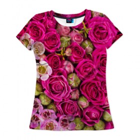 Женская футболка 3D с принтом Пылания страсти в Новосибирске, 100% полиэфир ( синтетическое хлопкоподобное полотно) | прямой крой, круглый вырез горловины, длина до линии бедер | желтый | красный | любовь | новинки | подарок | розы | сердце | текстура | тюльпаны | цветы
