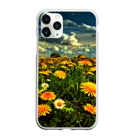 Чехол для iPhone 11 Pro матовый с принтом Одуванчики в Новосибирске, Силикон |  | пейзаж | поле | цветы