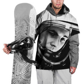 Накидка на куртку 3D с принтом Юрий Гагарин в Новосибирске, 100% полиэстер |  | Тематика изображения на принте: первый космонавт
