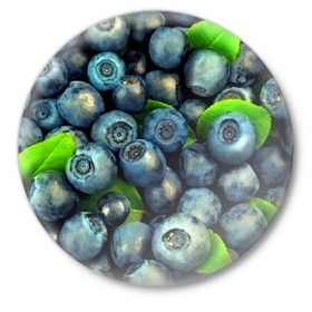 Значок с принтом Голубика в Новосибирске,  металл | круглая форма, металлическая застежка в виде булавки | blueberry | голубика | черника | ягоды