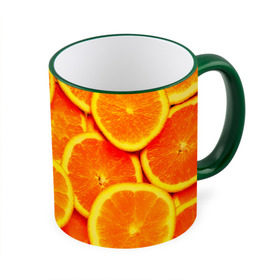 Кружка 3D с принтом Сочные апельсины в Новосибирске, керамика | ёмкость 330 мл | апельсин | летние | сочные | цитрус | яркие