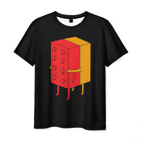 Мужская футболка 3D с принтом I`ll never let go в Новосибирске, 100% полиэфир | прямой крой, круглый вырез горловины, длина до линии бедер | crazy | love | геометрия | для влюбленных | конструктор | лего | любовь | пазлы