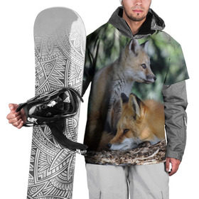 Накидка на куртку 3D с принтом Лиса и лесенок в Новосибирске, 100% полиэстер |  | fox | животное | зверь | красивая | лес | лис | лиса | лисенок | лисица | лисичка | мех | патрикеевна | песец | плутовка | прикольная | природа | рыжая | рыжий цвет | сказка | хвост | хитрая | хищник