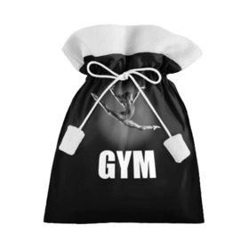 Подарочный 3D мешок с принтом Gym в Новосибирске, 100% полиэстер | Размер: 29*39 см | Тематика изображения на принте: girl | jump | sport | sportswoman | гимнастика | девушка | прыжок | спорт | спортсменка | фитнес