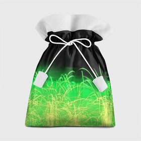 Подарочный 3D мешок с принтом Зеленые искры в Новосибирске, 100% полиэстер | Размер: 29*39 см | 3d | абстракция | брызги | зеленый | искры | линии | полосы | прикольные | салют | свет | узоры | яркие