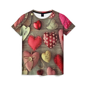 Женская футболка 3D с принтом Плюшевые сердечки в Новосибирске, 100% полиэфир ( синтетическое хлопкоподобное полотно) | прямой крой, круглый вырез горловины, длина до линии бедер | 3d | абстракция | день святого валентина | игрушки | любовь | много | плюшевые | праздник | прикольные | разные | сердечки | цветные | яркие