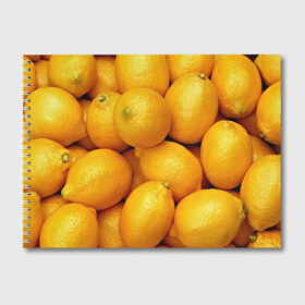 Альбом для рисования с принтом Лимончики в Новосибирске, 100% бумага
 | матовая бумага, плотность 200 мг. | Тематика изображения на принте: 3d | витамин | еда | желтый | лето | лимон | много | пища | прикольные | сочные | фрукты | цитрус | яркие