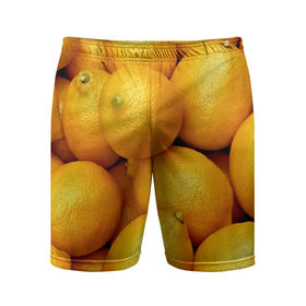 Мужские шорты 3D спортивные с принтом Лимончики в Новосибирске,  |  | 3d | витамин | еда | желтый | лето | лимон | много | пища | прикольные | сочные | фрукты | цитрус | яркие