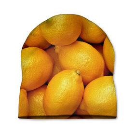 Шапка 3D с принтом Лимончики в Новосибирске, 100% полиэстер | универсальный размер, печать по всей поверхности изделия | 3d | витамин | еда | желтый | лето | лимон | много | пища | прикольные | сочные | фрукты | цитрус | яркие