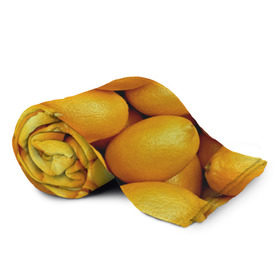 Плед 3D с принтом Лимончики в Новосибирске, 100% полиэстер | закругленные углы, все края обработаны. Ткань не мнется и не растягивается | 3d | витамин | еда | желтый | лето | лимон | много | пища | прикольные | сочные | фрукты | цитрус | яркие