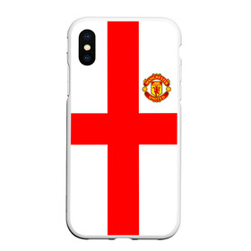 Чехол для iPhone XS Max матовый с принтом Manchester united в Новосибирске, Силикон | Область печати: задняя сторона чехла, без боковых панелей | 3d | 3д | fc | manchester united | mu | англия | британия | игра | канониры | красные дьяволы | лондон | манчестер | мю | флаг | флаг британии | футбол | эмблема