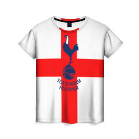 Женская футболка 3D с принтом Tottenham в Новосибирске, 100% полиэфир ( синтетическое хлопкоподобное полотно) | прямой крой, круглый вырез горловины, длина до линии бедер | 3d | english | fc | football | new | tottenham | tottenham hotspur | англия | британия | логотип | лондон | новые | популярные | прикольные | тоттенхэм | тоттенхэм хотспур | фк | флаг | футбол | футбольный клуб