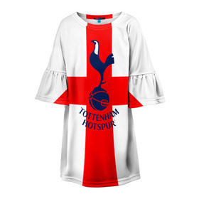 Детское платье 3D с принтом Tottenham в Новосибирске, 100% полиэстер | прямой силуэт, чуть расширенный к низу. Круглая горловина, на рукавах — воланы | 3d | english | fc | football | new | tottenham | tottenham hotspur | англия | британия | логотип | лондон | новые | популярные | прикольные | тоттенхэм | тоттенхэм хотспур | фк | флаг | футбол | футбольный клуб