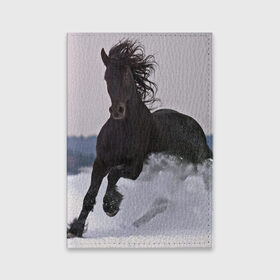 Обложка для паспорта матовая кожа с принтом Грациозный конь в Новосибирске, натуральная матовая кожа | размер 19,3 х 13,7 см; прозрачные пластиковые крепления | вожжи | голоп | грация | езда | есаул | жеребец | животное | кобыла | кобылица | конь | копыта | копыто | лошадь | пегас | пони | рысак | сбруя | скакун | скачет | скачка | стойло | троя