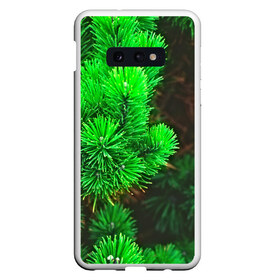 Чехол для Samsung S10E с принтом Зелёная ель в Новосибирске, Силикон | Область печати: задняя сторона чехла, без боковых панелей | 3d | ёлка | ель | зелёный | лес | новый год | праздник | природа | текстура | фон