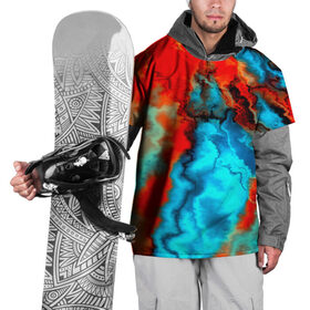 Накидка на куртку 3D с принтом Неоновые разводы в Новосибирске, 100% полиэстер |  | 3d | абстракция | другие | краска | линии | оптические | полосы | прикольные | разводы | узоры | фрактал | цветные | яркие