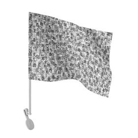 Флаг для автомобиля с принтом Японские иероглифы в Новосибирске, 100% полиэстер | Размер: 30*21 см | буквы | паттерн | символ | текст | текстура | черно белый | янония