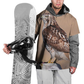 Накидка на куртку 3D с принтом Ястреб в Новосибирске, 100% полиэстер |  | белый | беркут | большой | горный | грифон | клюв | коготь | кондор | коршун | крылья | ночной | огромный | орел | орлан | перья | полет | птица | размах крыла | сокол | степной | хищник | ястреб