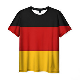 Мужская футболка 3D с принтом Германия в Новосибирске, 100% полиэфир | прямой крой, круглый вырез горловины, длина до линии бедер | germany | флаг